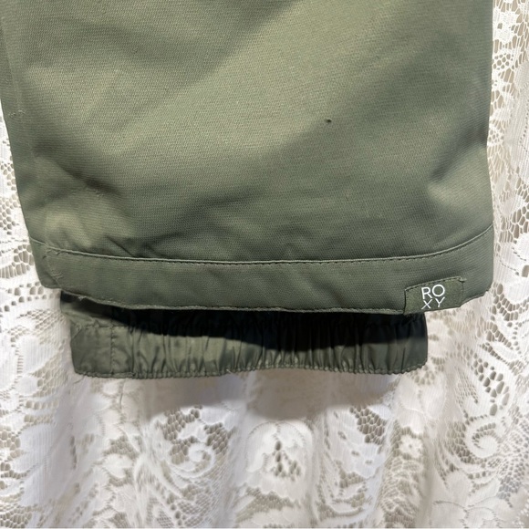 Girls Green Roxy Insulated Snowpants - Picture 2 of 7